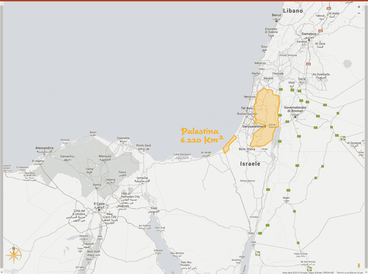 Palestina area oggi