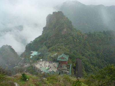 Vista dall' alto del Monastero Taoista  Wudang